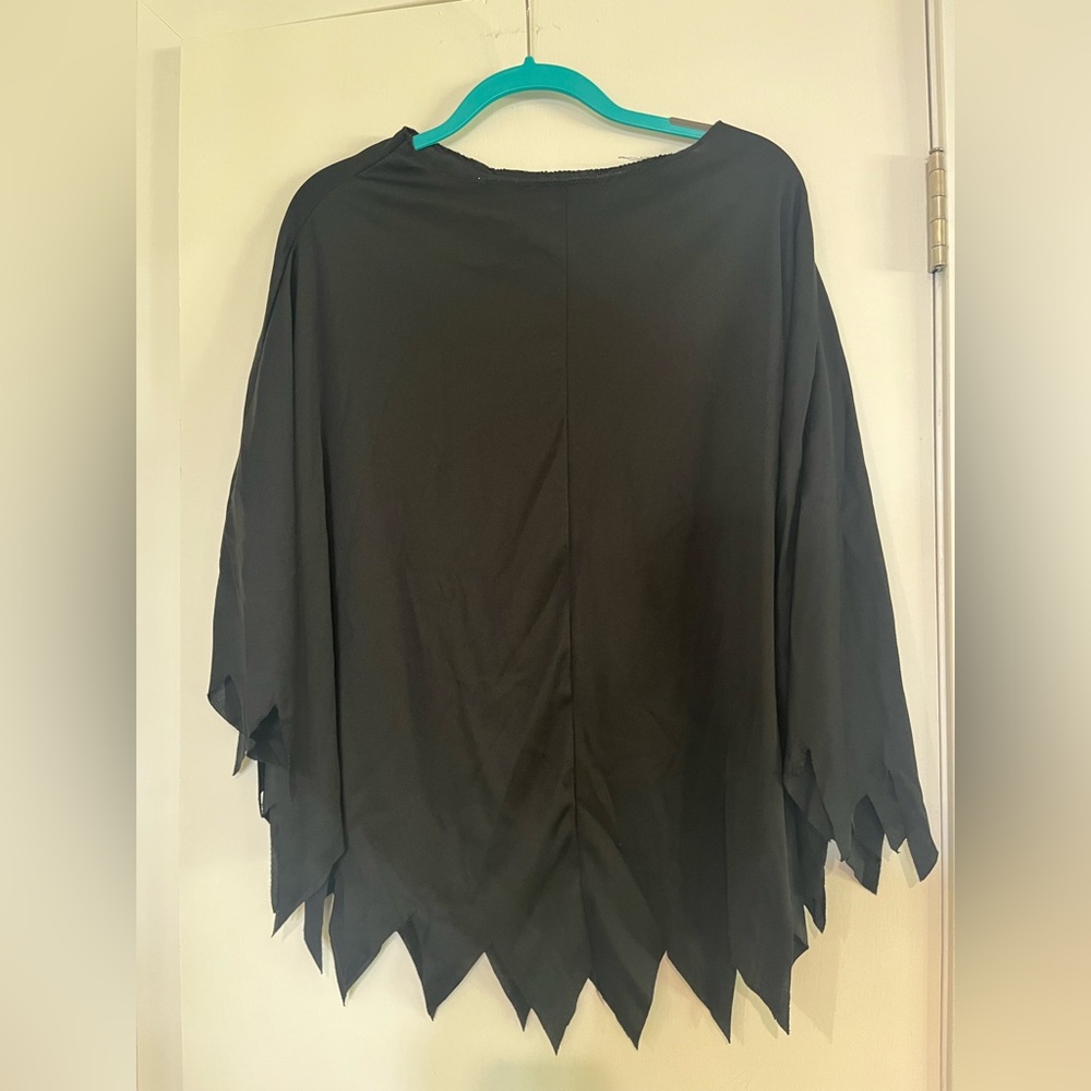 Colorful Skeleton Poncho with Floral Headband - Picture 4 of 9